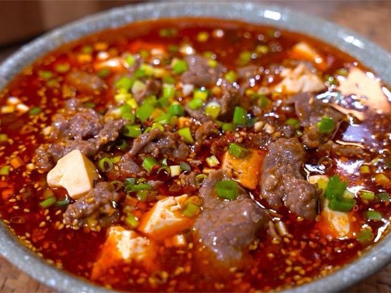豆腐と牛肉煮込み